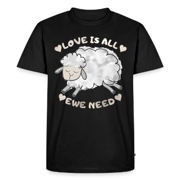 Sheep sheep funny saying, pun - Men's Premium Organic T-Shirt - black - Front - Nico (187cm)