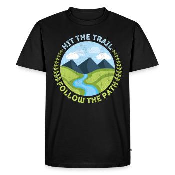 Randonnée, randonnée en montagne, trekking, conception de trekking - T-shirt Premium bio Homme - noir - Devant - Nico (187cm)