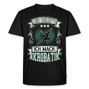 Acrobaties Acrobat Sports Acrobaties Gymnastique Dicton - T-shirt Premium bio Homme - noir - Devant - Nico (187cm)