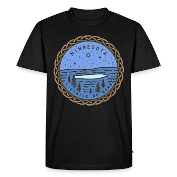 Minnesota, États-Unis - T-shirt Premium bio Homme - noir - Devant - Nico (187cm)