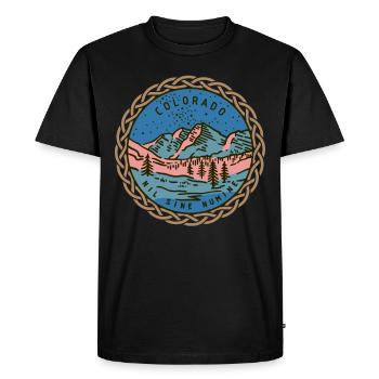 État du Colorado, Nil-Sine-Numine, États-Unis - T-shirt Premium bio Homme - noir - Devant - Nico (187cm)