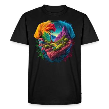 Chemise surréaliste dans une chemise - T-shirt Premium bio Homme - noir - Devant - Nico (187cm)