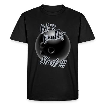 Commençons enfin Bowling 9 - T-shirt Premium bio Homme - noir - Devant - Nico (187cm)