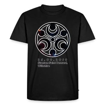 Station Saints Bernard Crop Circle, Wiltshire 24-0 - Men's Premium Organic T-Shirt - black - Front - Nico (187cm)