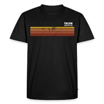 Retro Tulum Mexique Vintage Souvenir de vacances - T-shirt Premium bio Homme - noir - Devant - Nico (187cm)