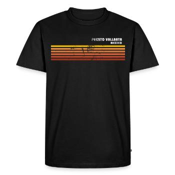 Retro Puerto Vallarta Mexique Vintage Vacances - T-shirt Premium bio Homme - noir - Devant - Nico (187cm)