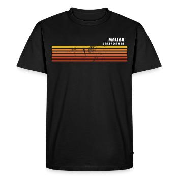 Rétro Malibu California Vintage Souvenir de vacances - T-shirt Premium bio Homme - noir - Devant - Nico (187cm)