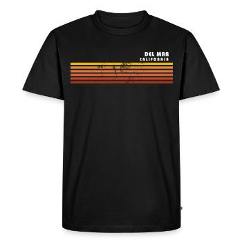 Retro Del Mar California Vintage Vacation Souvenir - Men's Premium Organic T-Shirt - black - Front - Nico (187cm)