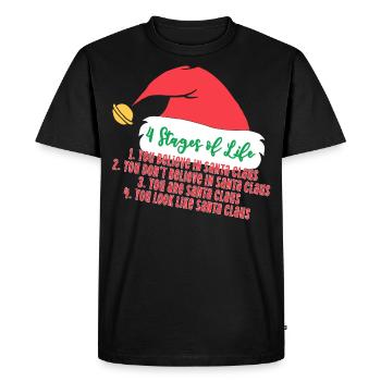 4 étapes de la vie Père Noël Nikolaus Spruch lusti - T-shirt Premium bio Homme - noir - Devant - Nico (187cm)