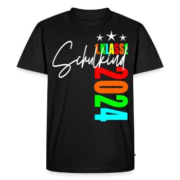 Schulkind 2024 - Männer Premium Bio T-Shirt - Schwarz - Vorne - Nico (187cm)