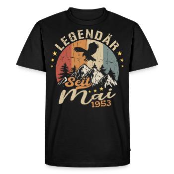 Mai 1953 Né en mai 1953 Jubilé - T-shirt Premium bio Homme - noir - Devant - Nico (187cm)