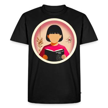 L’aventure du jeune lecteur - T-shirt Premium bio Homme - noir - Devant - Nico (187cm)