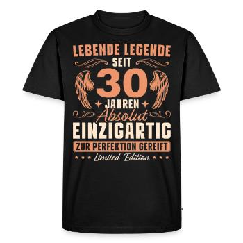 30 Jahre Vintage Geburtstag 30 Geburtstag - Männer Premium Bio T-Shirt - Schwarz - Vorne - Nico (187cm)