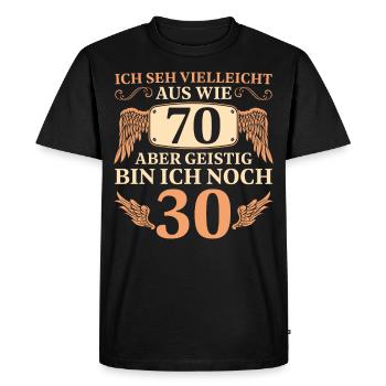 70 Jahre Mann Vintage 70 Geburtstag - Männer Premium Bio T-Shirt - Schwarz - Vorne - Nico (187cm)