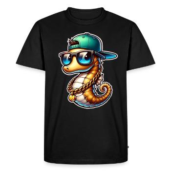 Seahorse Seahorse - Men's Premium Organic T-Shirt - black - Front - Nico (187cm)