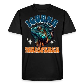 Iguane - T-shirt Premium bio Homme - noir - Devant - Nico (187cm)
