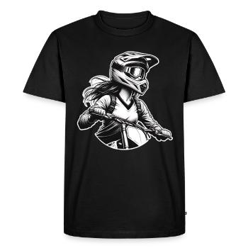Motocross Femmes Filles - T-shirt Premium bio Homme - noir - Devant - Nico (187cm)