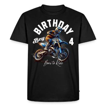 4e anniversaire de motocross - T-shirt Premium bio Homme - noir - Devant - Nico (187cm)