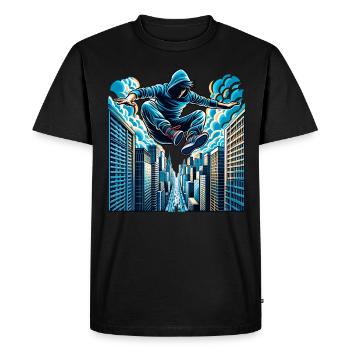 Parkour - Men's Premium Organic T-Shirt - black - Front - Nico (187cm)
