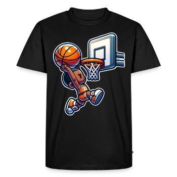 Basketball Dunking - Men's Premium Organic T-Shirt - black - Front - Nico (187cm)
