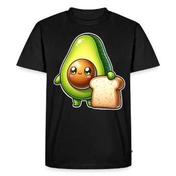 Avocado Toast - Men's Premium Organic T-Shirt - black - Front - Nico (187cm)