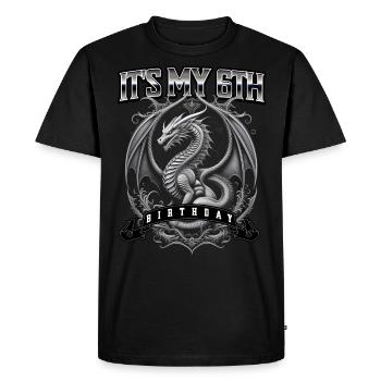 Dragon 6ème anniversaire Dragon - T-shirt Premium bio Homme - noir - Devant - Nico (187cm)