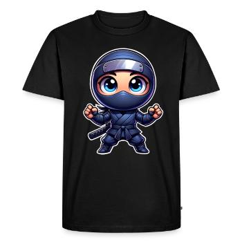 Ninja - T-shirt Premium bio Homme - noir - Devant - Nico (187cm)