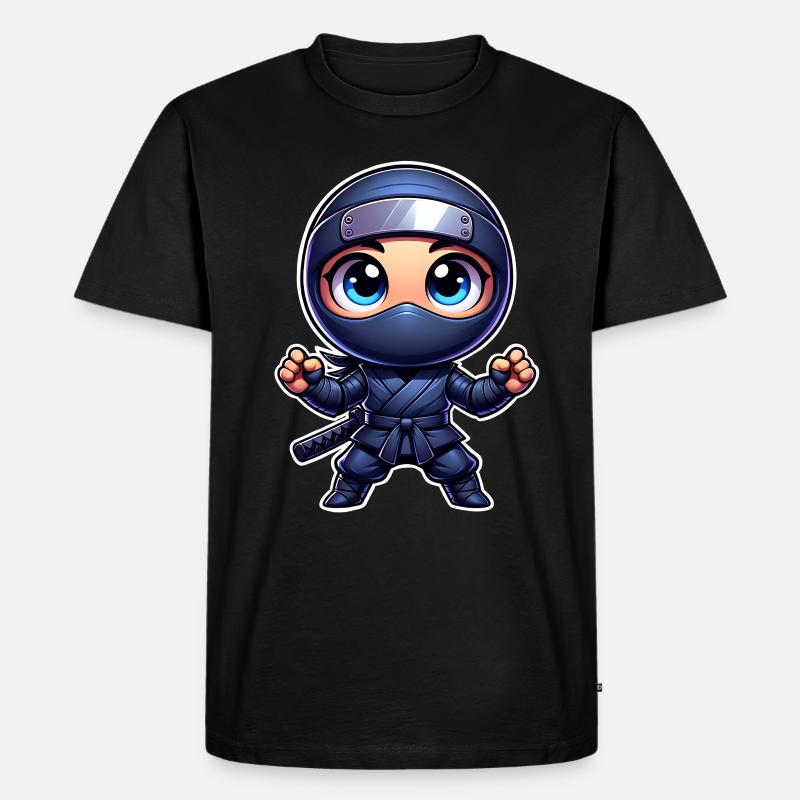 Ninja - Männer Premium Bio T-Shirt - Schwarz
