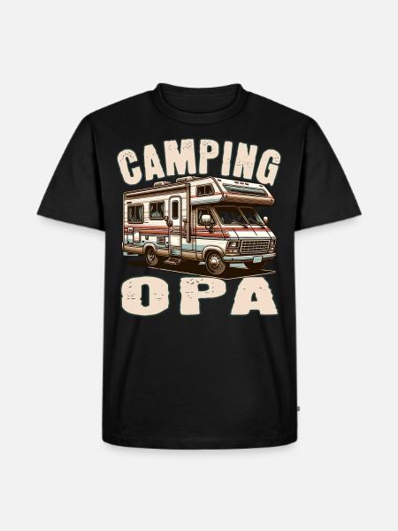 Camping Opa - Männer Premium Bio T-Shirt - Schwarz