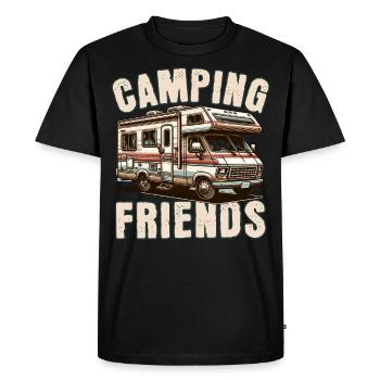 Camping - Men's Premium Organic T-Shirt - black - Front - Nico (187cm)
