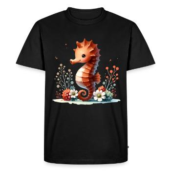 Seahorse Seahorse - Men's Premium Organic T-Shirt - black - Front - Nico (187cm)
