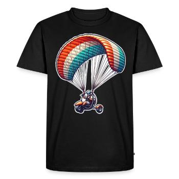 Motorschirm Paramotor - Men's Premium Organic T-Shirt - black - Front - Nico (187cm)