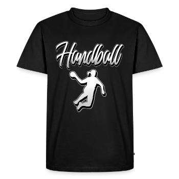 Handball, handballeur, handballeur - T-shirt Premium bio Homme - noir - Devant - Nico (187cm)