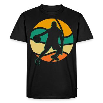Basket-ball Joueurs de basket-ball - T-shirt Premium bio Homme - noir - Devant - Nico (187cm)