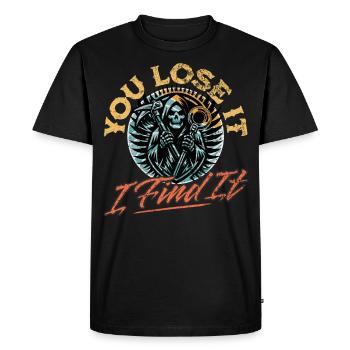 Probing Metal Detector - Men's Premium Organic T-Shirt - black - Front - Nico (187cm)