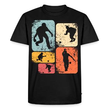 Boule Boccia Boulespieler - Männer Premium Bio T-Shirt - Schwarz - Vorne - Nico (187cm)