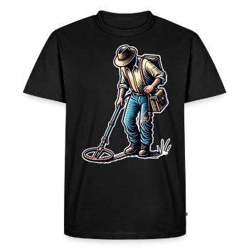 Probing Metal Detector - Men's Premium Organic T-Shirt - black - Front - Nico (187cm)