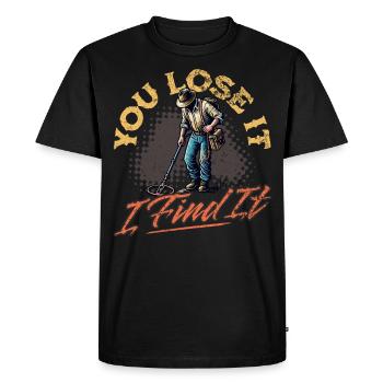 Probing Metal Detector - Men's Premium Organic T-Shirt - black - Front - Nico (187cm)