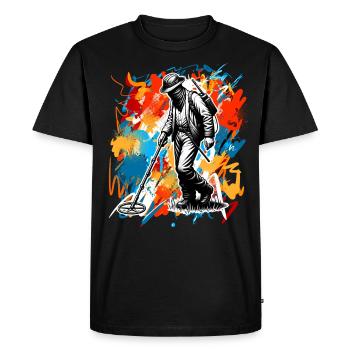 Probing Metal Detector - Men's Premium Organic T-Shirt - black - Front - Nico (187cm)