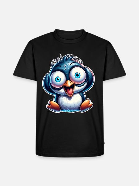 Penguin Crazy - Men's Premium Organic T-Shirt - black
