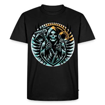 Probing Metal Detector - Men's Premium Organic T-Shirt - black - Front - Nico (187cm)