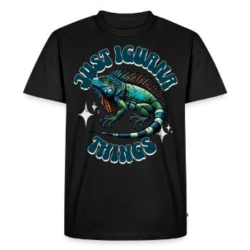 Iguane - T-shirt Premium bio Homme - noir - Devant - Nico (187cm)