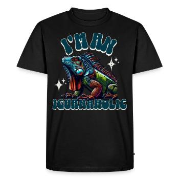 Iguane - T-shirt Premium bio Homme - noir - Devant - Nico (187cm)