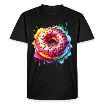 Beignet - T-shirt Premium bio Homme - noir - Devant - Nico (187cm)