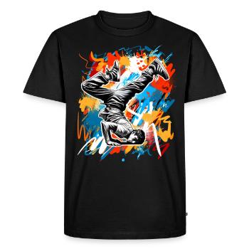 Breakdancing - Men's Premium Organic T-Shirt - black - Front - Nico (187cm)