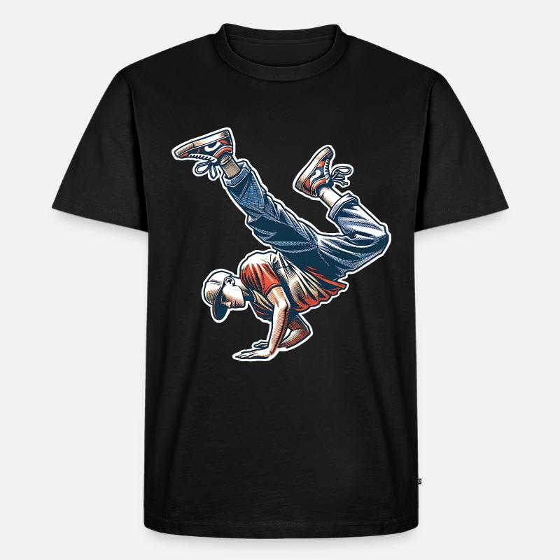 Breakdance - Männer Premium Bio T-Shirt - Schwarz