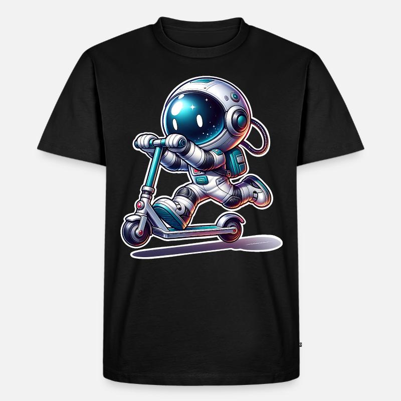 E-Scooter E-Roller Astronaut Scooter - Men's Premium Organic T-Shirt - black