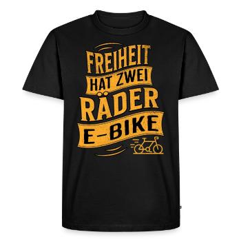 E-Bike E-Biker - Men's Premium Organic T-Shirt - black - Front - Nico (187cm)