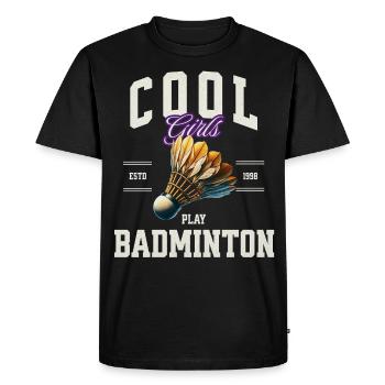 Badminton - Men's Premium Organic T-Shirt - black - Front - Nico (187cm)