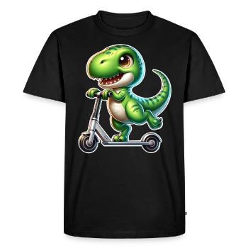 E-Scooter E-Roller Dino T Rex Scooter - T-shirt Premium bio Homme - noir - Devant - Nico (187cm)